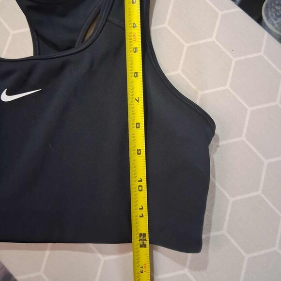 Size Large Black Nike Swoosh Medium Support Racerback Sports Bra - Picture 5 of 6